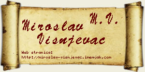 Miroslav Višnjevac vizit kartica